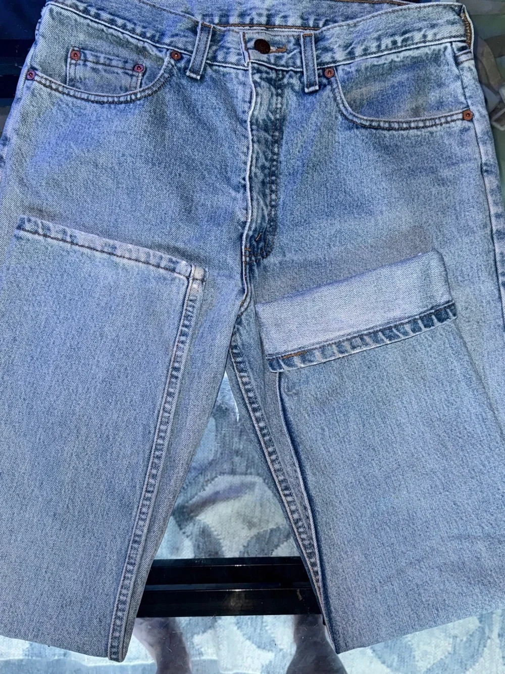 Vintage Levi’s 615 Orange Tab Jeans Made in UK Light Wash 100% Cotton W34 L30